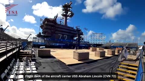 Huge Basketball Court Built on Active Aircraft Carrier