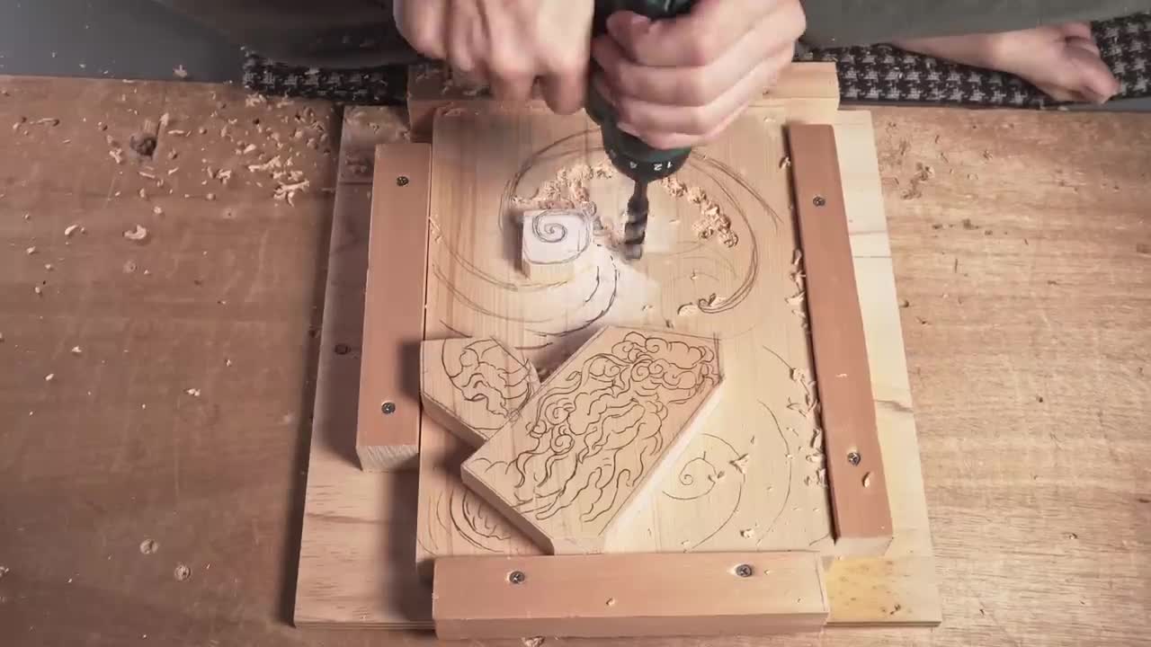 Wood Carving Dragon| To use technic of Japanese traditional wood carving| Woodworking