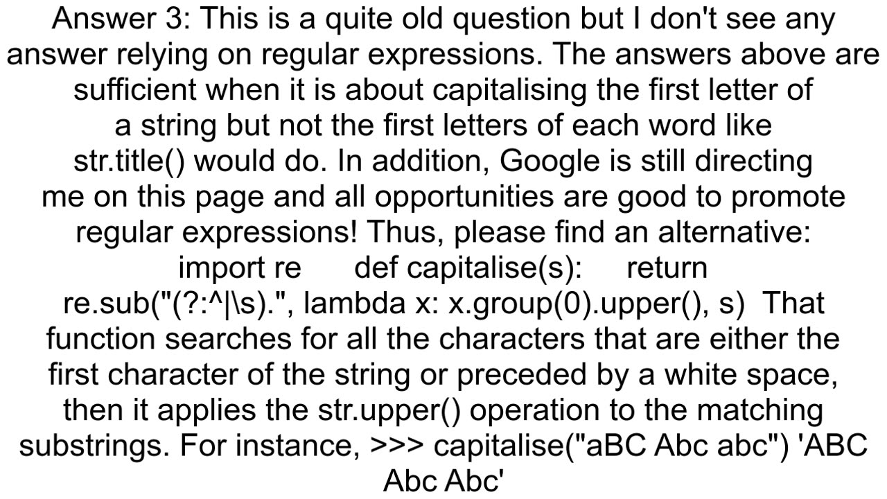 Capitalize the first letter of a string without touching the others