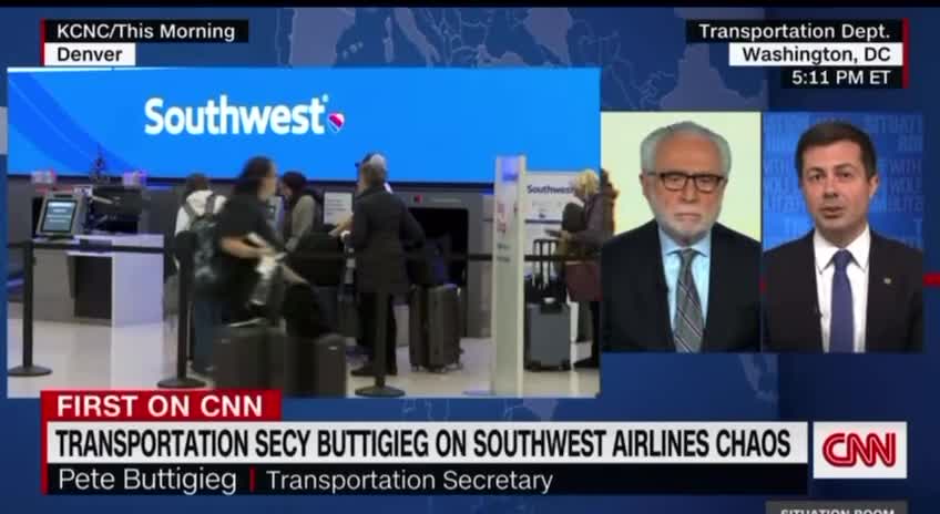 Pete Buttigieg: "I conveyed to the [Southwest Airlines] CEO our expectation that they are going to go above and beyond to take care of passengers and address this."