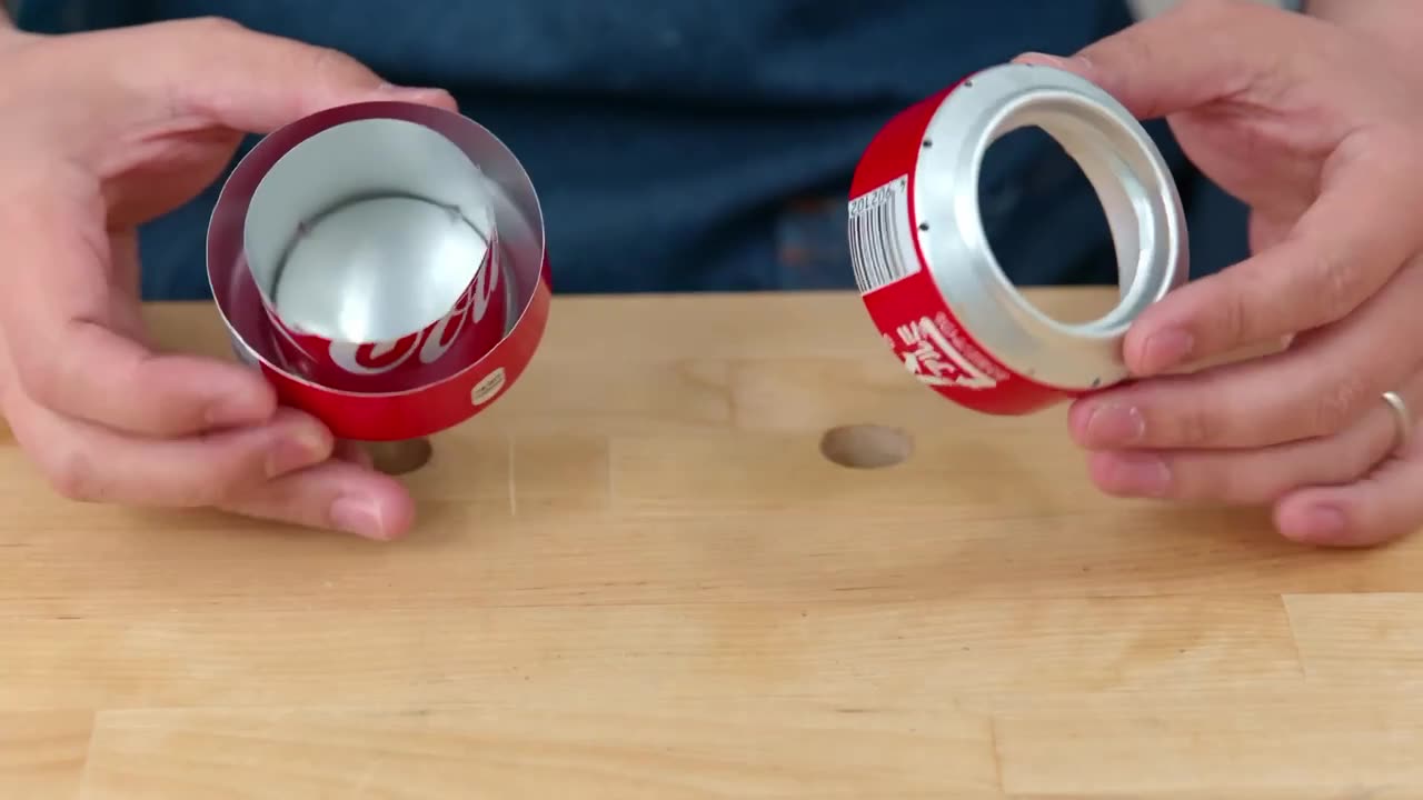 Challenge to recycle Coca-Cola! / Make a simple alcohol stove (soda can stove)