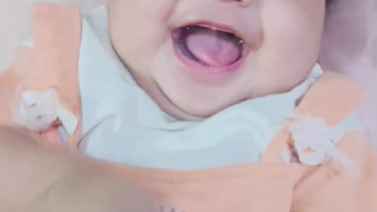 cute baby laughing