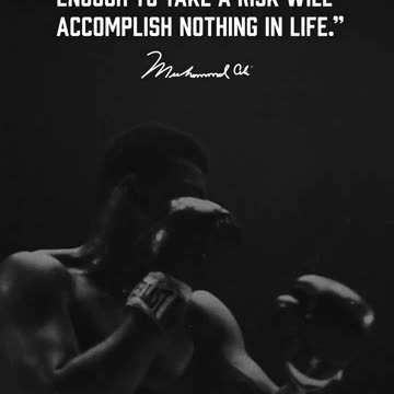 Inspiring Muhammad Ali quote!
