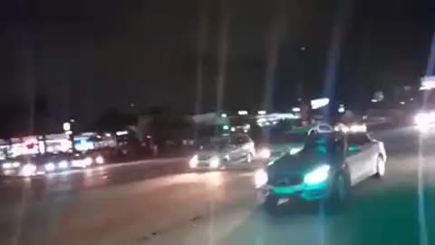 Doing doughnuts at an intersection