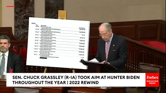 Chuck Grassley Details Alleged Hunter Biden Corruption.