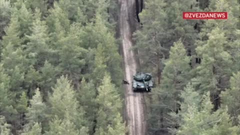A Russian "Terminator" tank support vehicle destroyed a group of AFU forces near Svatovo.