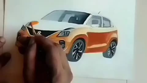 Maruti Suzuki Baleno realistic drawing