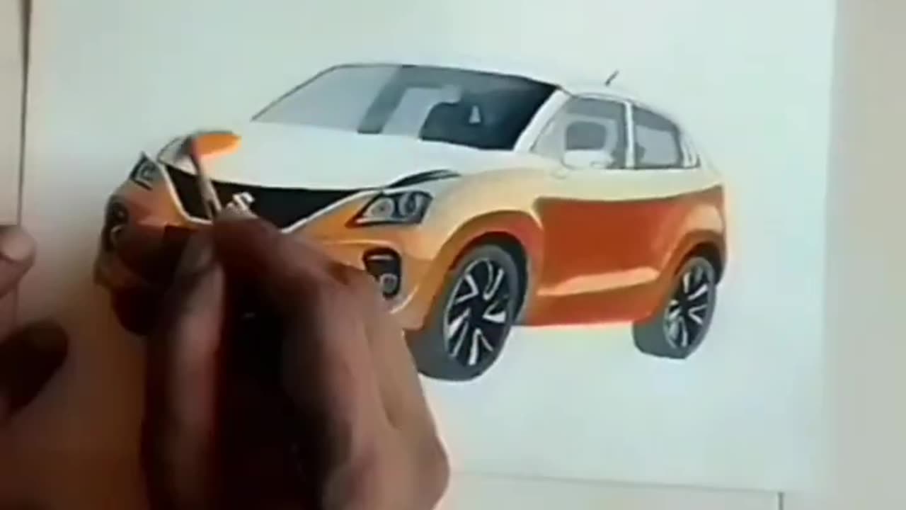 Maruti Suzuki Baleno realistic drawing
