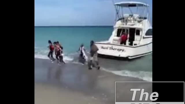 Migrants Entering Jupiter Florida On The Coast