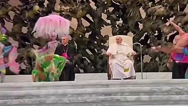 Check out this video! What is the Pope doing