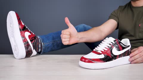 How to customize your NIKE AIR FORCE with hydro dipping
