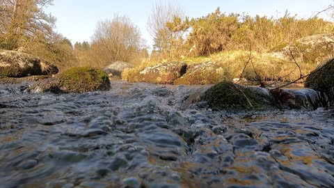 Flowing river. GoPro on the insta 360 selfie stick.