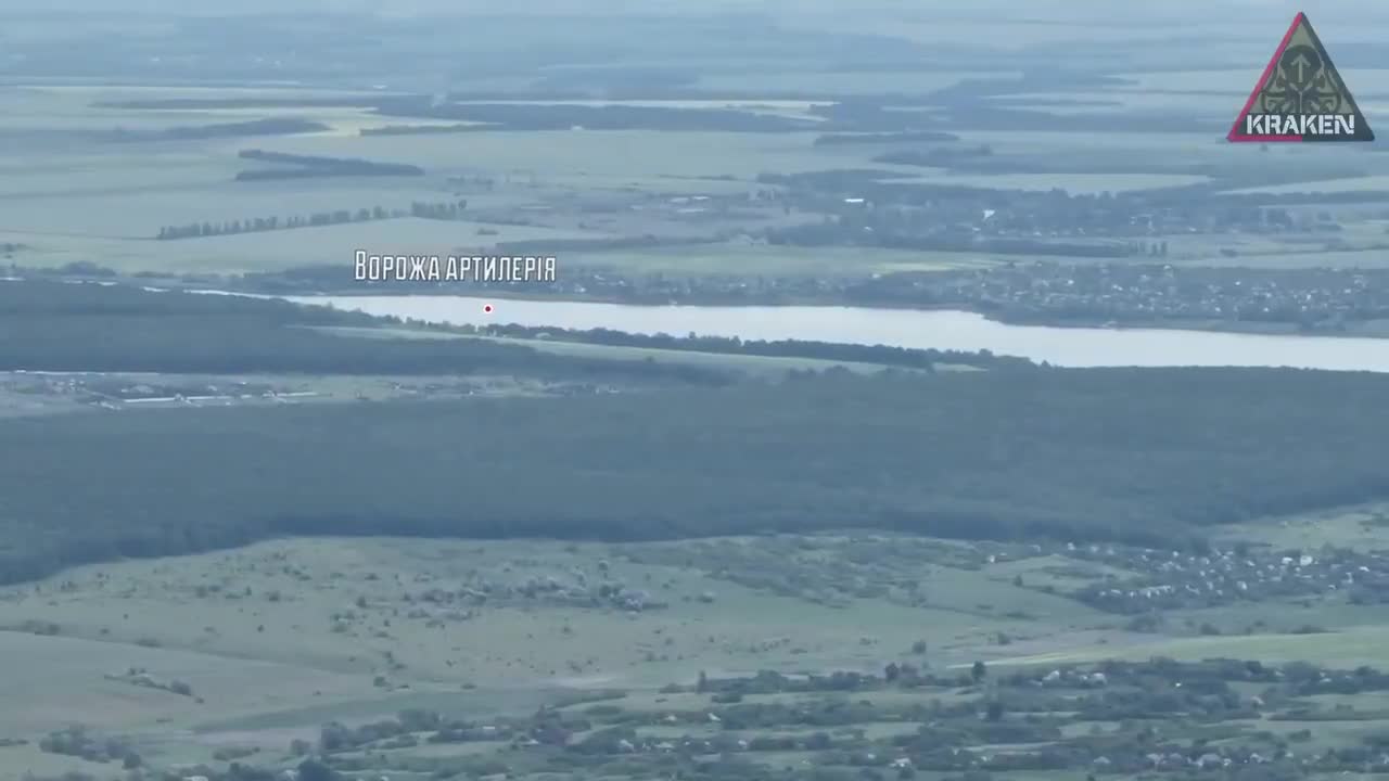 Ukrainian unit Kraken showing their artillery work in Kharkiv Oblast