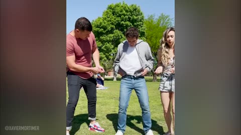 MAN CUT IN HALF ON A BIKE