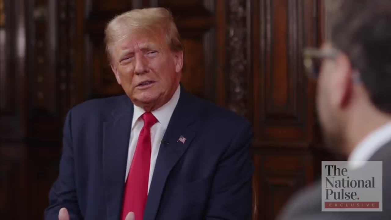 Trump reacts to Murdoch departure during The Nat Pulse interview at Mar a Lago yesterday