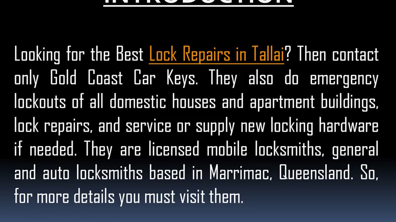Best Lock Repairs in Tallai
