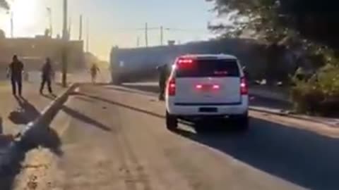 A train derailed and collided with the Chamber of Commerce building in Pecos