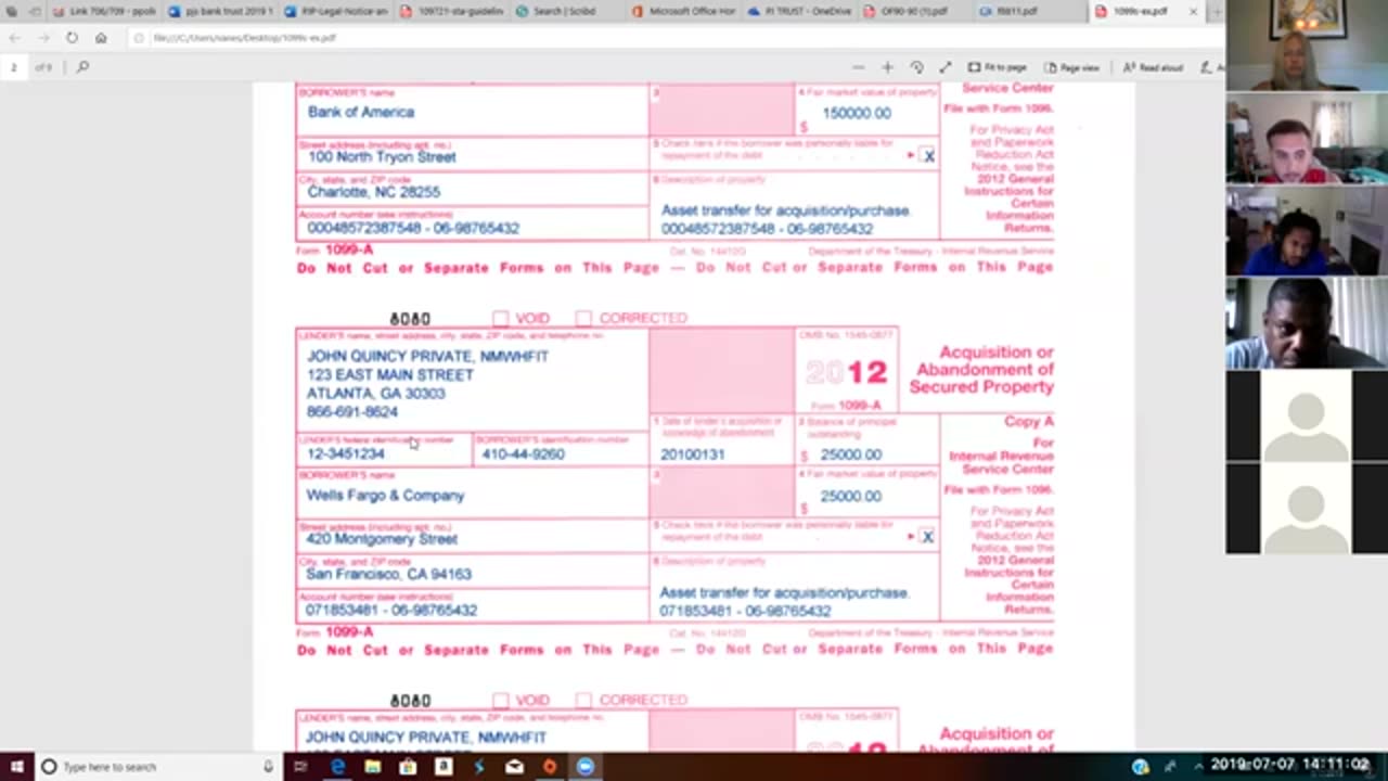 Recoupment IRS Form 706 & IRS Form 709