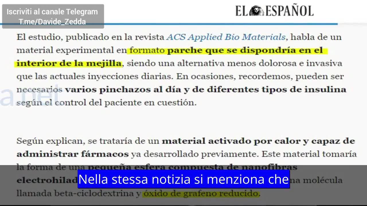 La Quinta Columna manda un avviso a tutti i DIABETICI