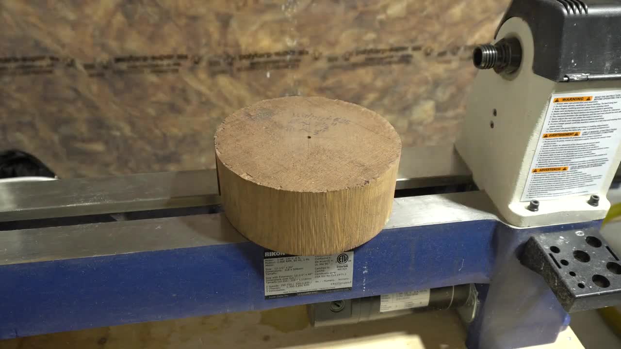 Woodturning _ Walnut Bowl with Stone Inlay