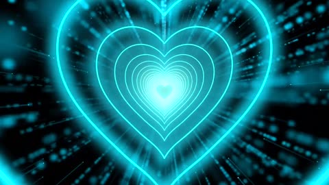 260. Heart Moving Background🩷💚🩵Heart Background Neon Heart
