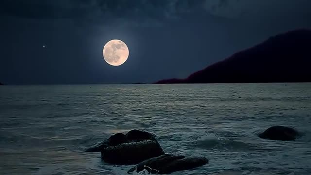 The sound of the sea is beautiful