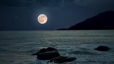 The sound of the sea is beautiful