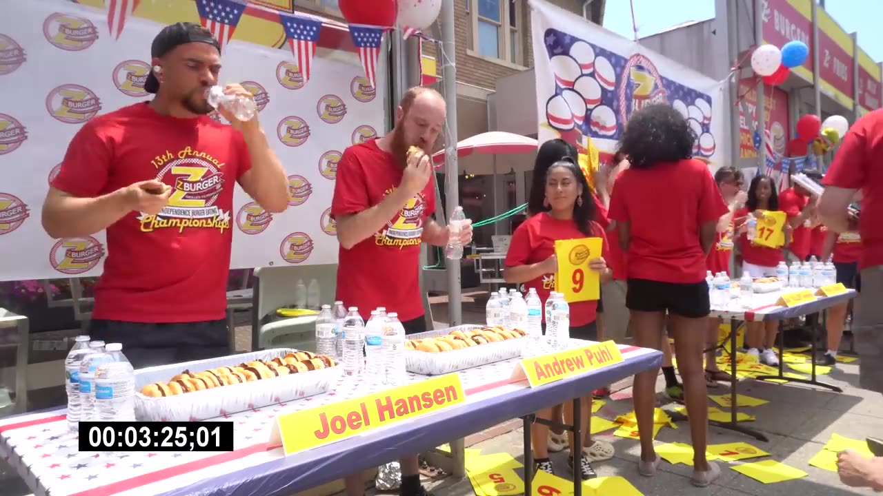 $6000 CHEESEBURGER EATING CONTEST