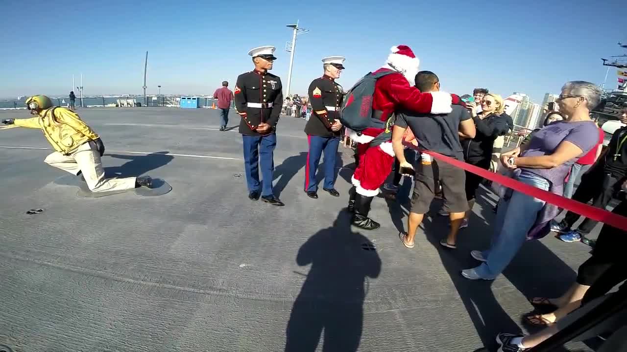 Skydiving Innovations USS Midway Santa Jump