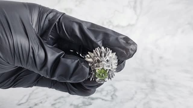 Quetzalcoatl Green Peridot Ring