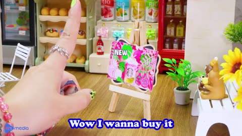 Trying miniature dragon fruit Starbucks in real mini kitchen, ASMR miniature cooking