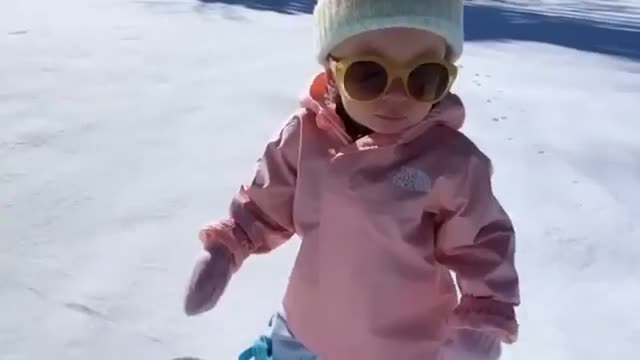 Super baby👶! Boy showing his best 😍Skating skills - Best baby Skill