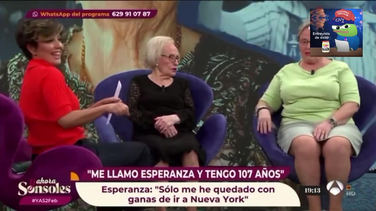 Esperanza, 107, humilla a Sonsoles Ónega