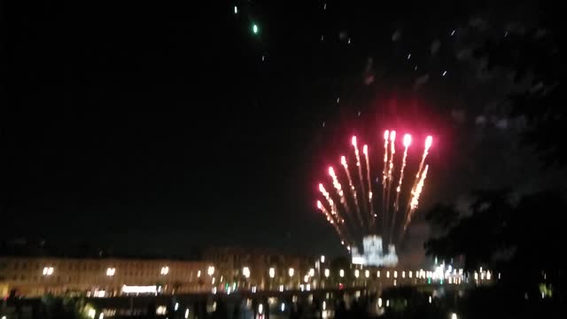 Fireworks in the center of Moscow