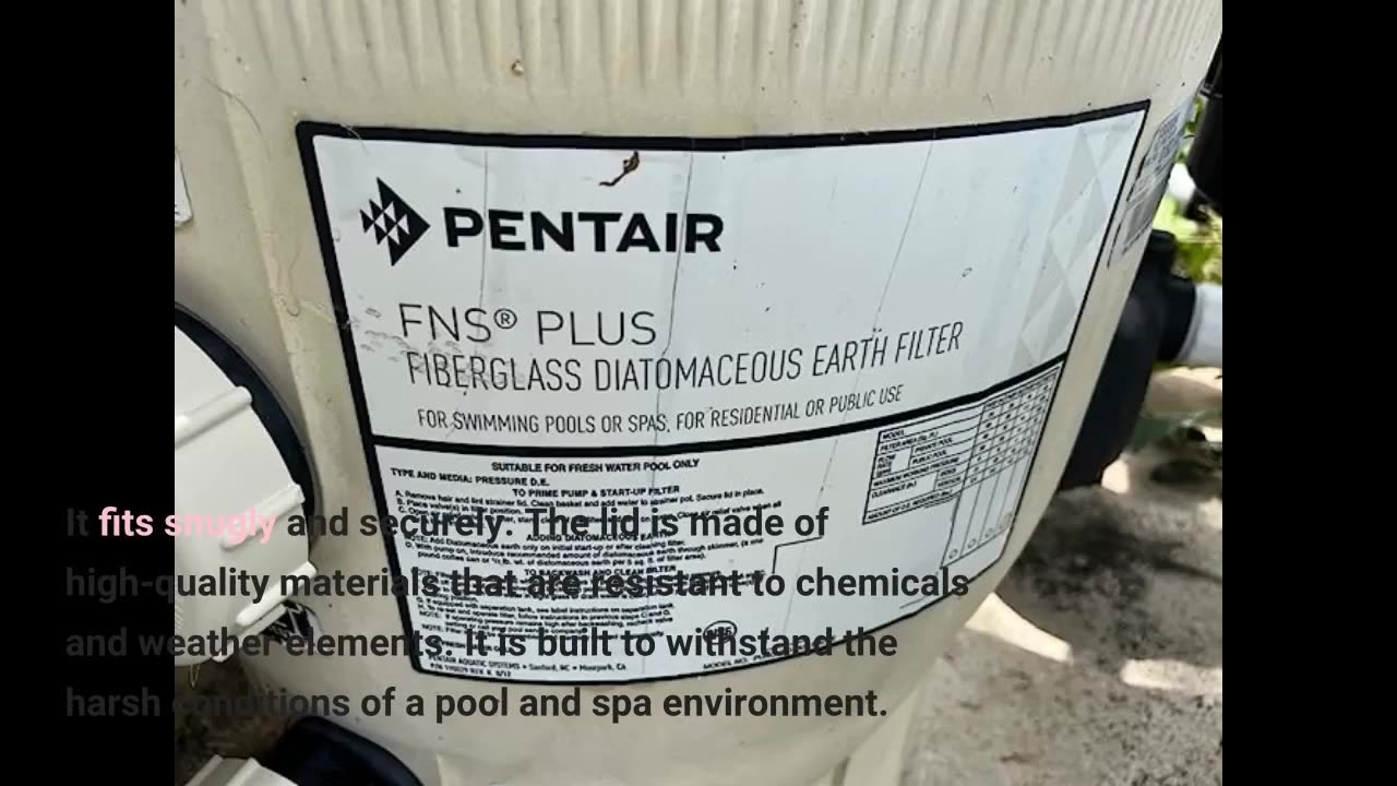 Read Reviews: Pentair 170022 Tank Lid Assembly Replacement FNS Plus FNSP60 Pool and Spa D.E. Fi...