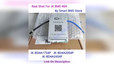 Exclusive Smart JK BMS Jikong 0.4a 40a 40 AH 40AH Active Balance