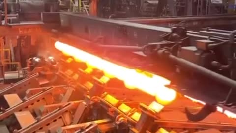 Workers at one of the largest metallurgical plants in Germany