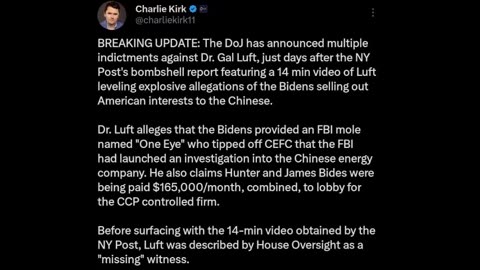 Are they going to put a witness to the Biden's corruption in jail?