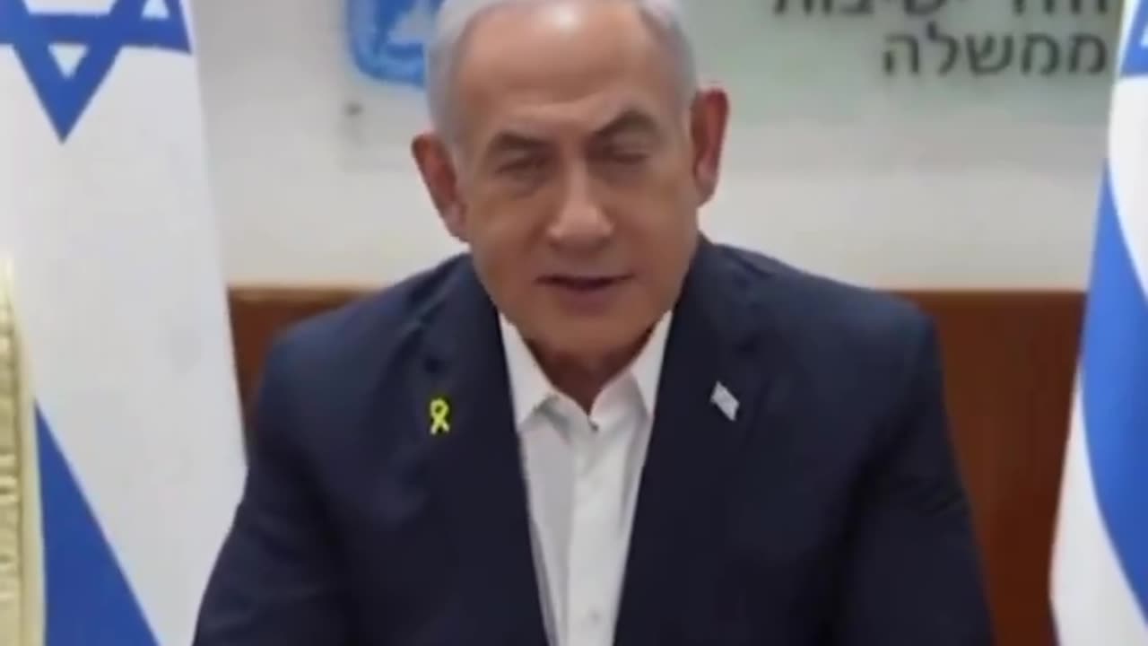 Talmudic Warmonger Netanyahu's genocidal hands were shaking last night..