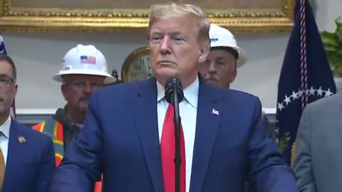 President Trump calls the crowd in Toledo 'strong people' during a briefing in at the White House