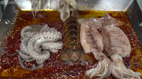 ASMR MUKBANG | SPICY SEAFOOD BOIL 🐙🦑 직접만든 해물찜 먹방 SQUID OCTOPUS LOBSTER TAIL MUSHROOM EATING SOUNDS