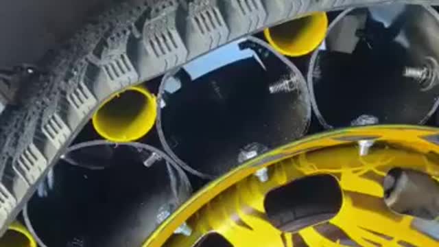 You could have just filled the original tire with foam instead of cutting it up