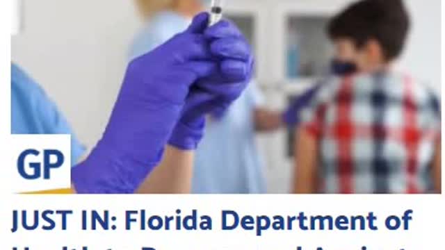 JUST IN: Florida Department of Health to Recommend Against Covid Vax For Healthy Children