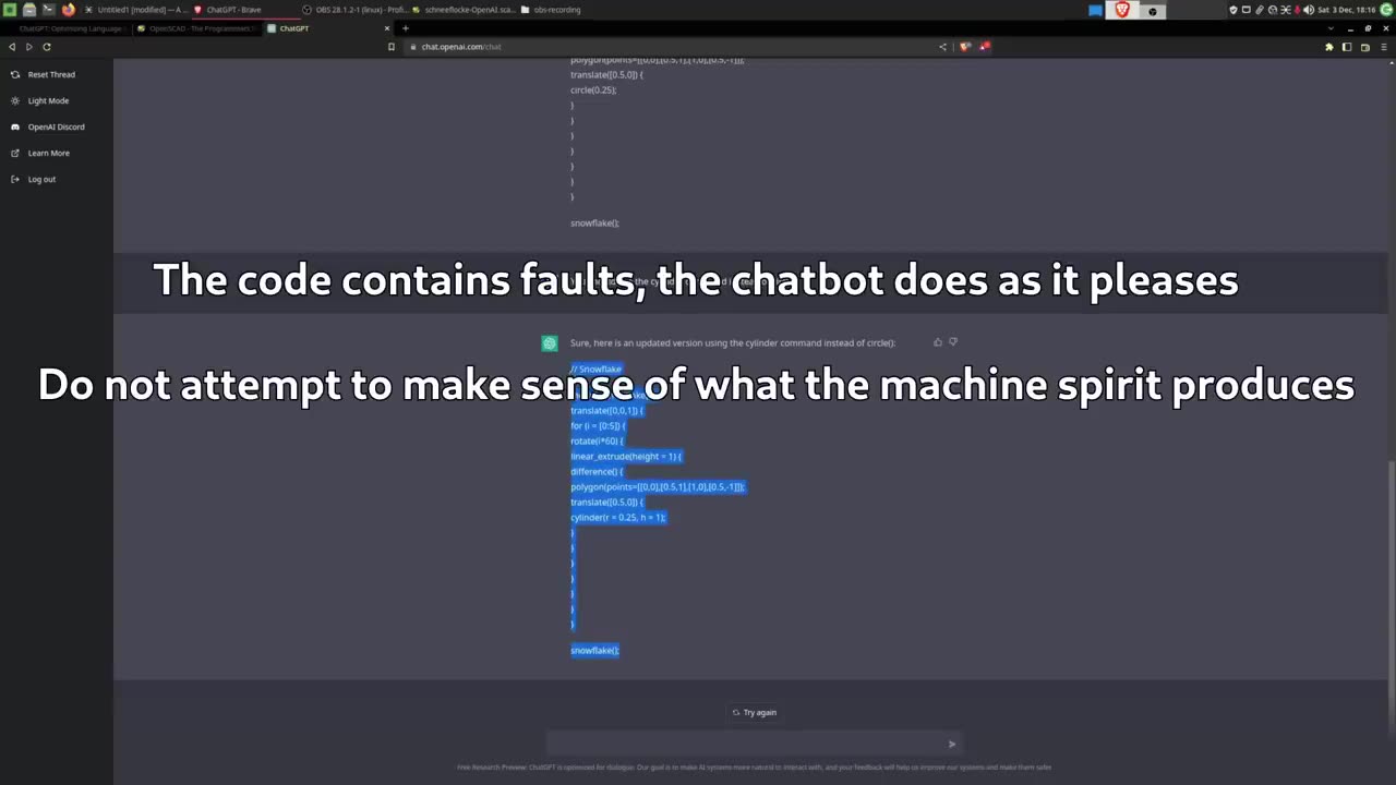 ChatGPT & 3D Printing Self-Replicating AI Machines!