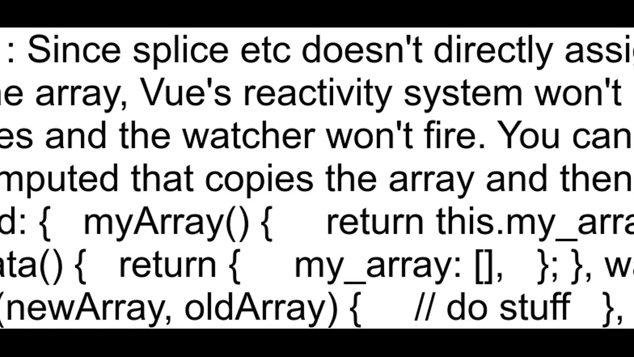 VueJS v3 How would I watch for array mutations inserted removed replaced of an reactive array