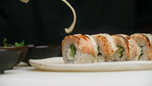 Lachs Mentai roll. / Making For Sushi / 2022