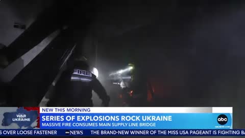Crimea bridge blast damages key Russian supply route; 3 dead