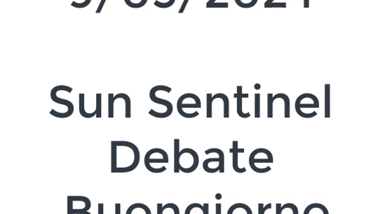 September 5, 2024-Sun Sentinel Debate between Jeff Buongiorno and Wendy Link