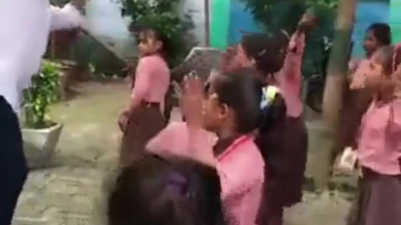 Kids are Learning Dance by their Dance Teacher in Govt. Primary School.