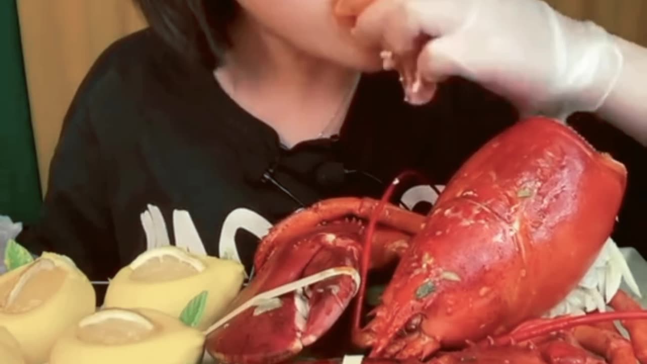 [Kwai Mukbang]🧸ASMR Raw Prawn🍤,Chicken Wing🍖,Lobster🦞,Salmon🍣.........| Kwai快手